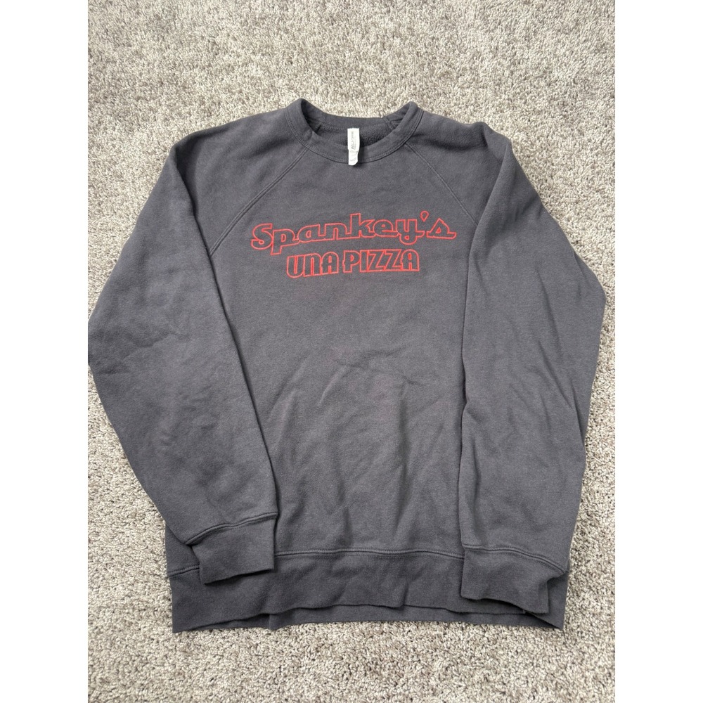 Spanky's Una Pizza Evansville IN Sweatshirt Bella Canvas Size L Local Restaurant